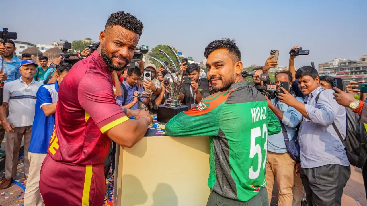 Shai Hope and Mehidy Hasan Miraz
