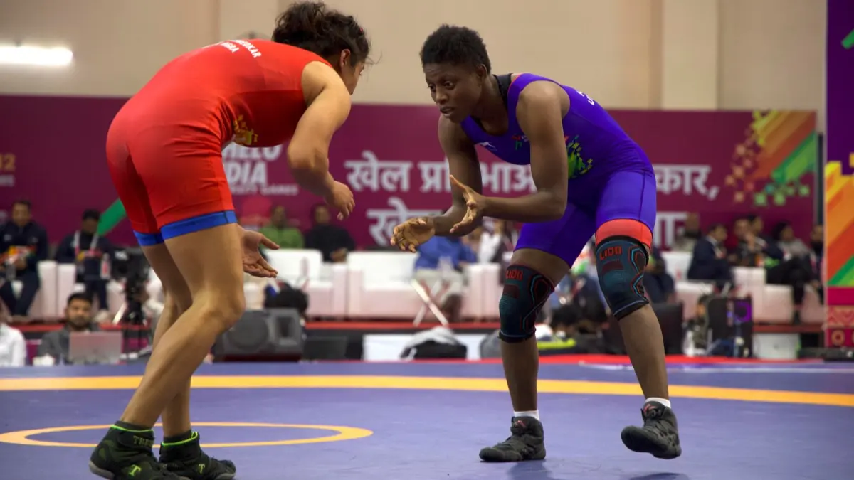 Shalina Sayer Siddhi won the bronze medal in the 57kgs freestyle wrestling at KIUG Rajasthan 2025