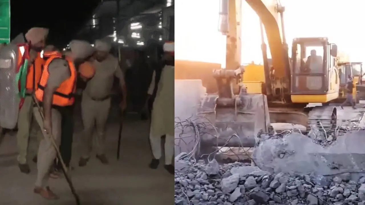 Shambhu border Farmers remove