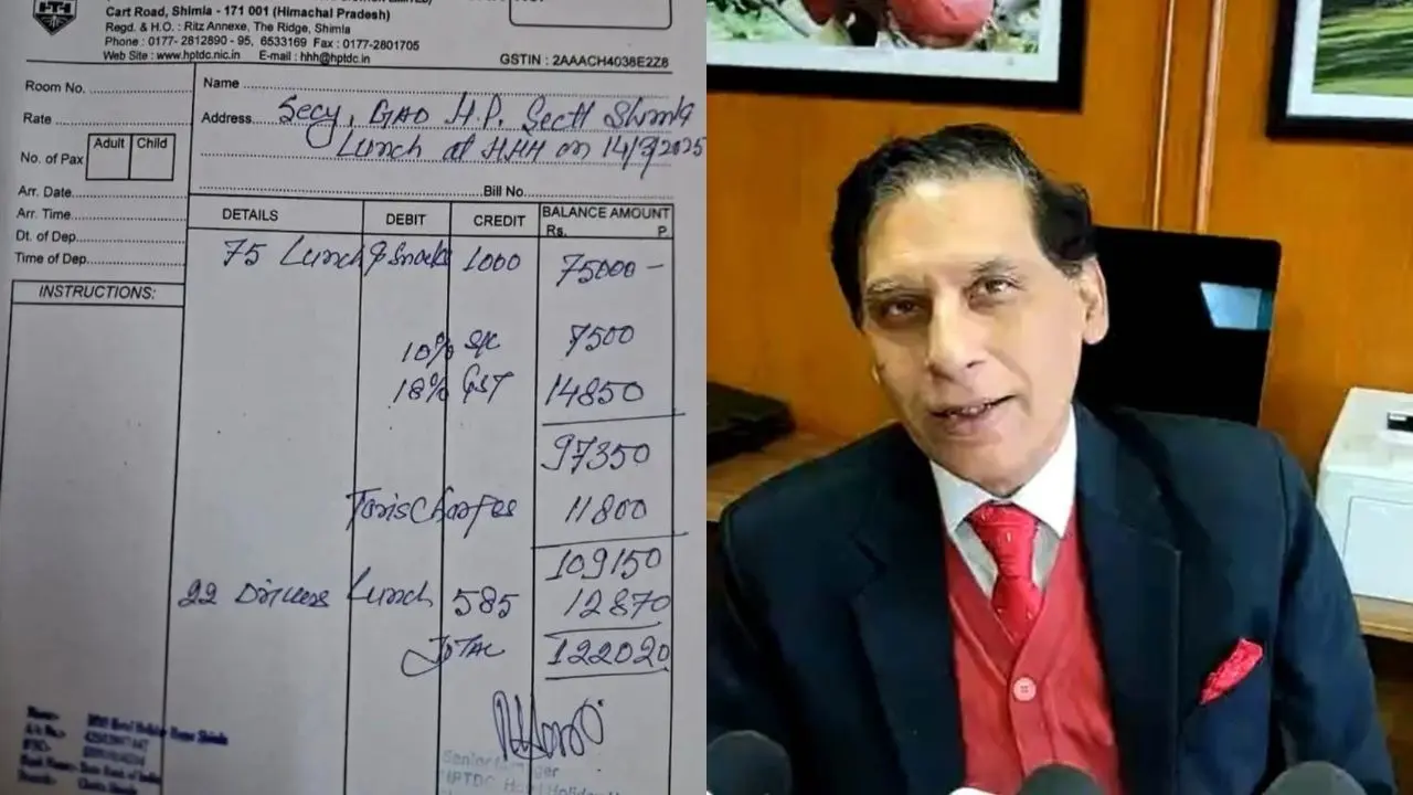 'Shameful... Can't Get Worse': Netizens Lambast Himachal Chief Secy After Rs 1.2 Lakh Bill For Private Holi Party Goes Viral