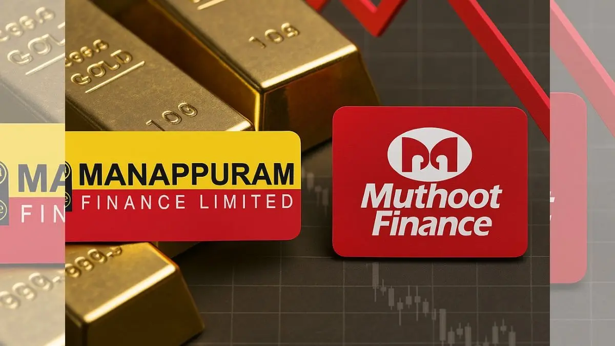 Shares of gold loan companies fell sharply on Wednesday,