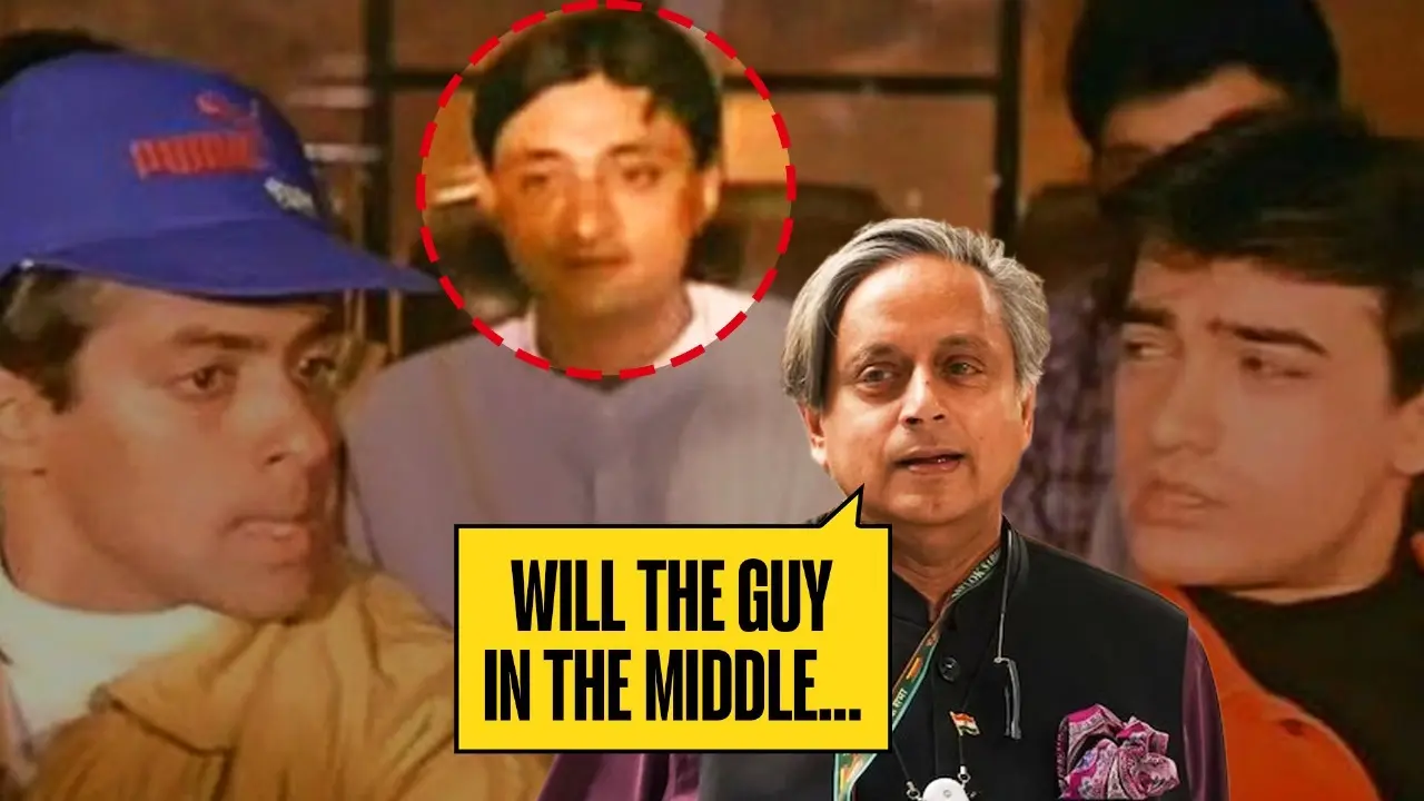 Shashi Tharoor is believed to be in a scene in Andaz Apna Apna