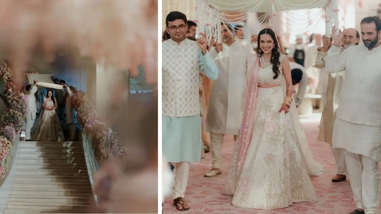 Shazahn Padamsee's Wedding Outfit By Manish Malhotra Is A Fairytale-Inspired Masterpiece: Ivory Floral Lehenga To Solitaire Diamonds Shazahn Padamsee's Wedding Outfit By Manish Malhotra Is A Fairytale-Inspired Masterpiece: Ivory Floral Lehenga To Solitaire Diamonds