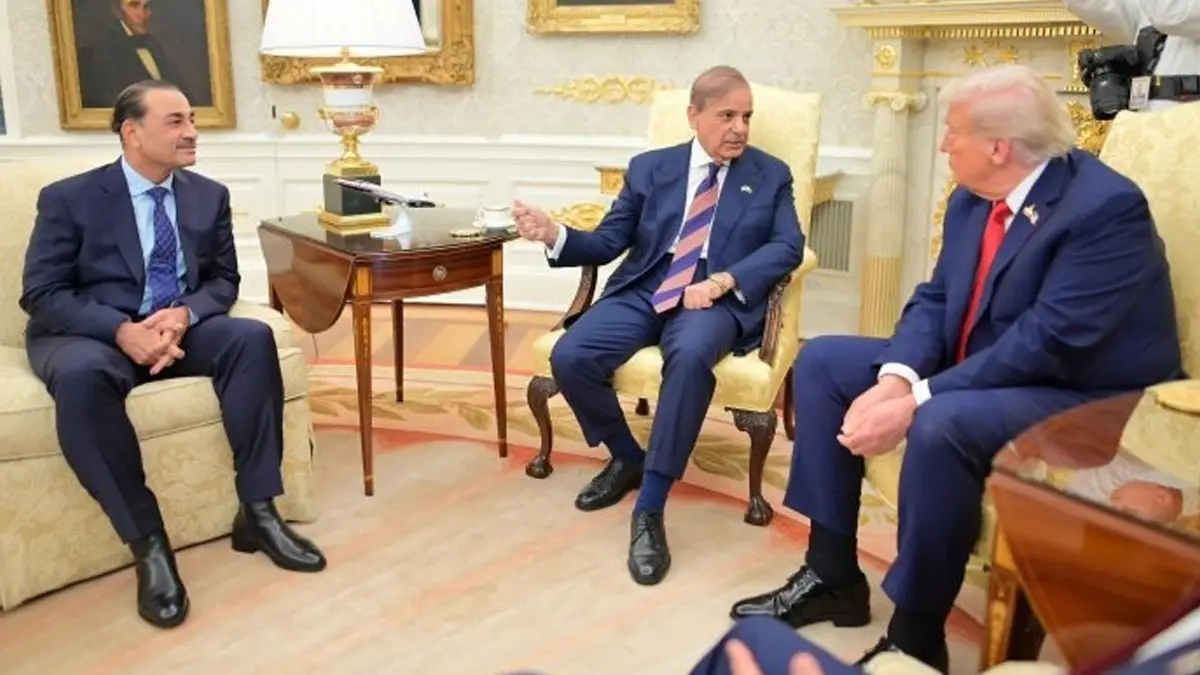 Shehbaz Sharif and Asim Munir meeting with Trump