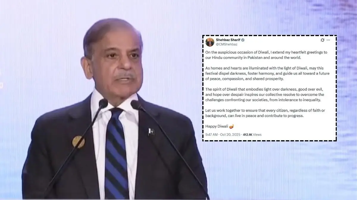 Shehbaz Sharif Diwali wishes