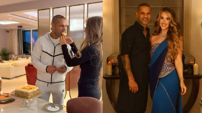 Shikhar Dhawan ने धूमधाम से मनाया अपना 40वां बर्थडे, गर्लफ्रेंड सोफी ने प्यार से खिलाया केक, फैंस बोले- नजर ना लगे Shikhar Dhawan Birthday Celebration