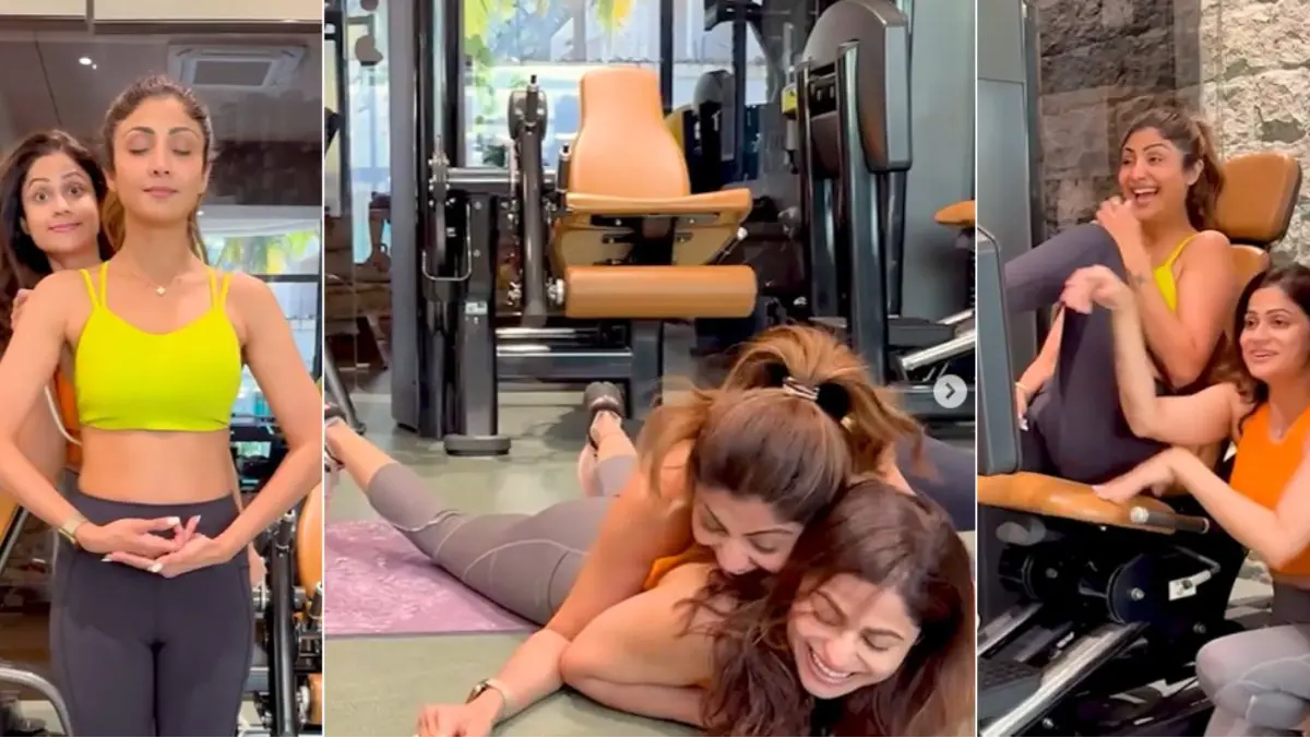 Shilpa Shetty Gym Video with Sister Shamita