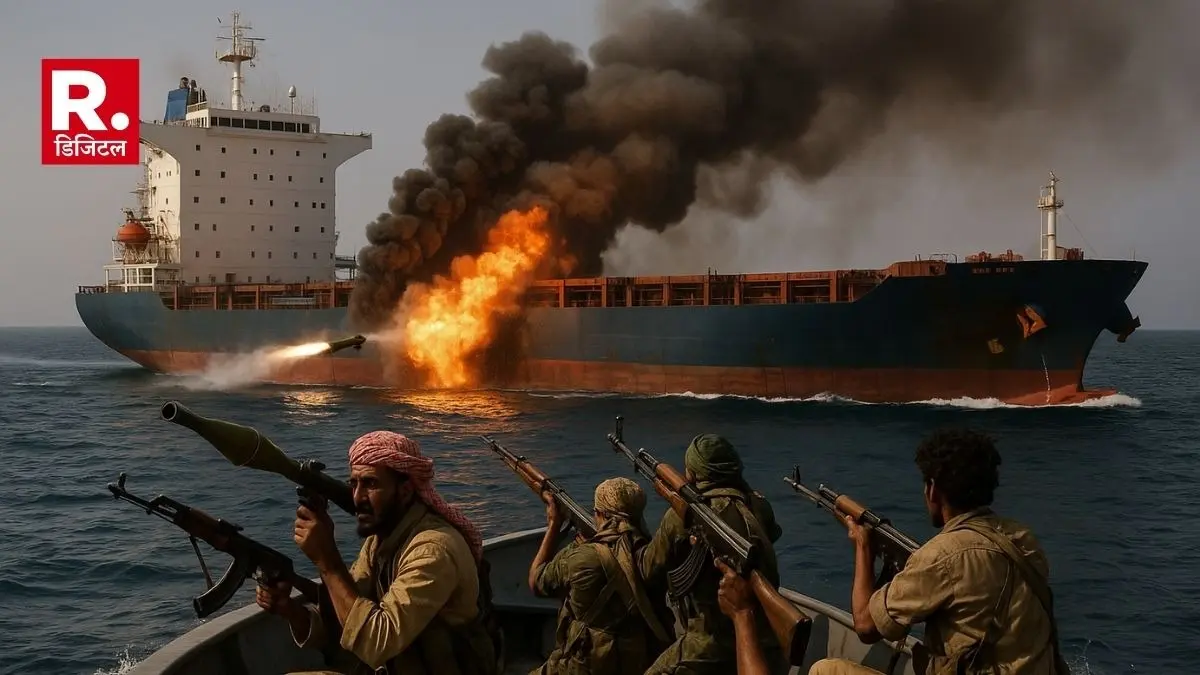 Ship on fire off Yemen after being attacked in Red Sea