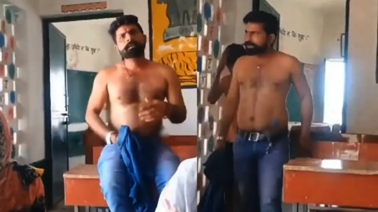 'Daliya Bhi Nhi Diya...': Shirtless Drunk Man Enters Meerut School, Misbehaves With Teachers. Disturbing Video Surfaces Shirtless Drunk Man Enters Meerut School, Misbehaves With Teachers. Disturbing Video Surfaces