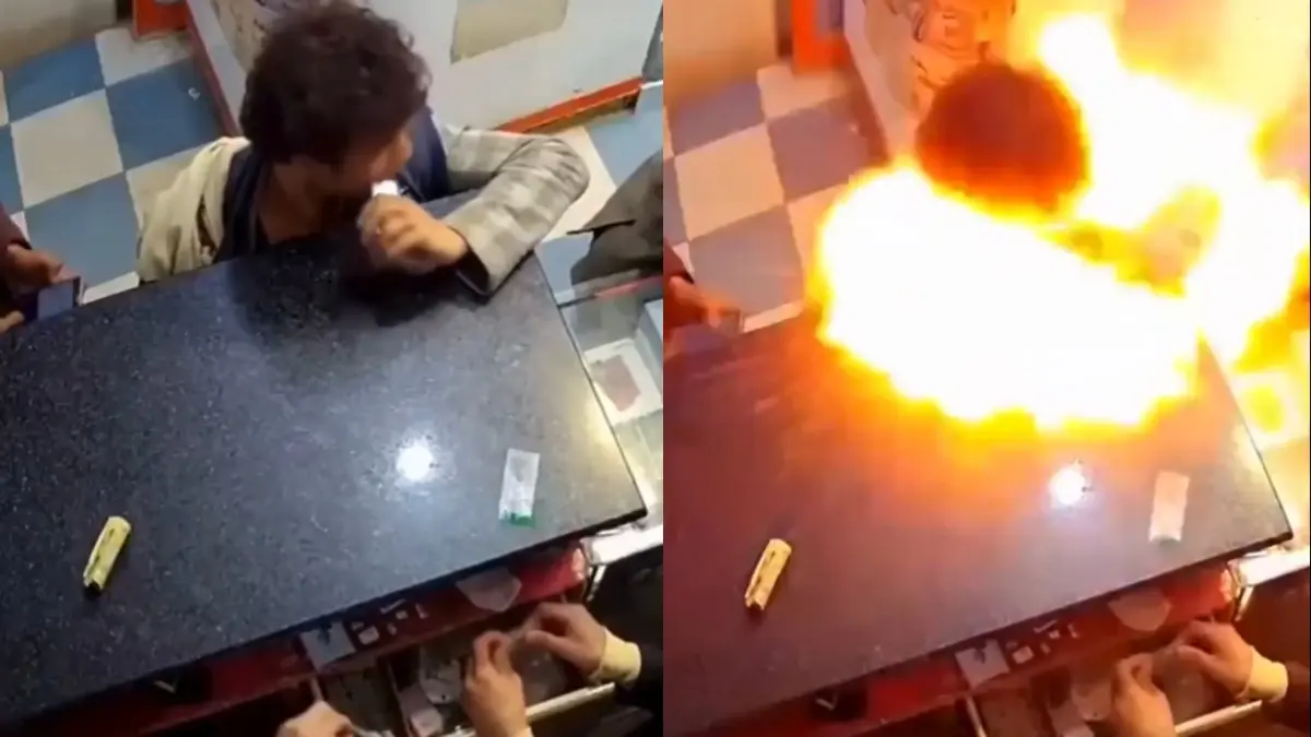 Shocking Or Stupid?: Phone Battery Explodes In Boy's Mouth As He Chews On It | VIRAL VIDEO Shocking Or Stupid?: Phone Battery Explodes In Boy's Mouth As He Chews On It | VIRAL VIDEO