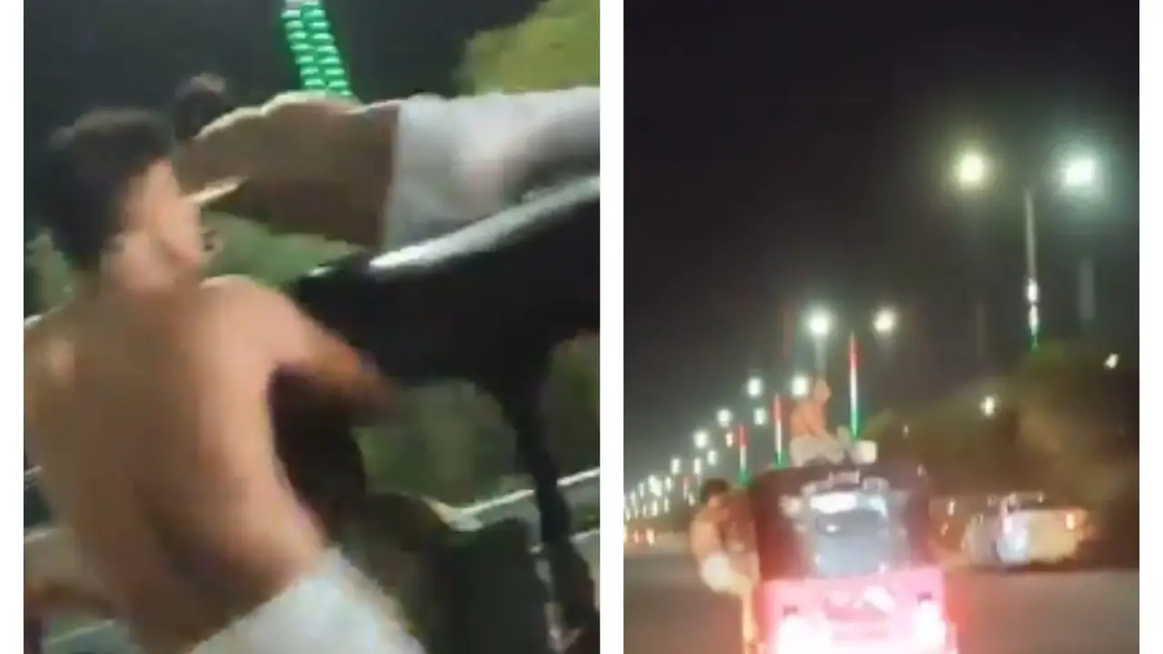Shocking Video of Two Men Riding on Roof of Speeding Auto-Rickshaw in Noida Goes Viral