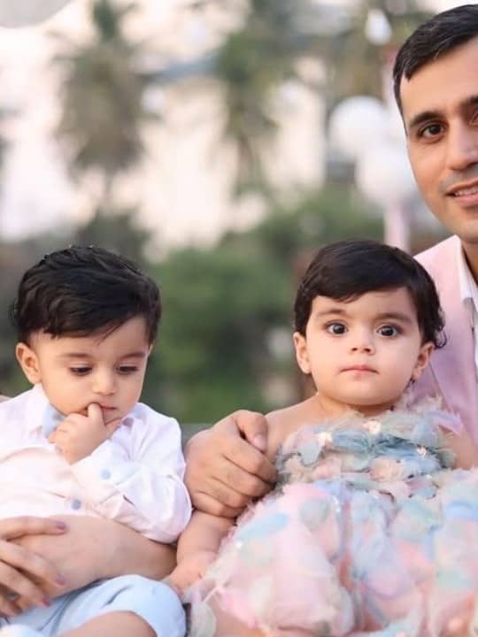 Shraddha Arya finally reveals the faces of her twins on their first birthday