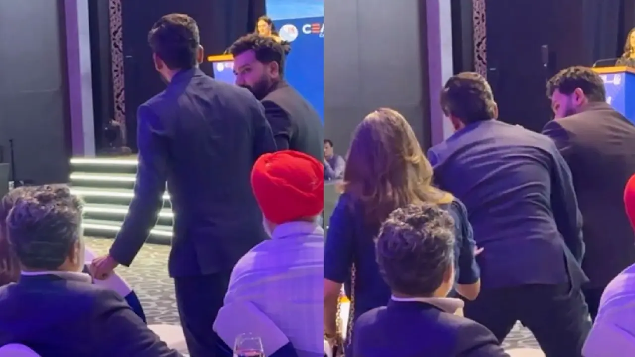 shreyas iyer got up and gave his seat to captain rohit sharma