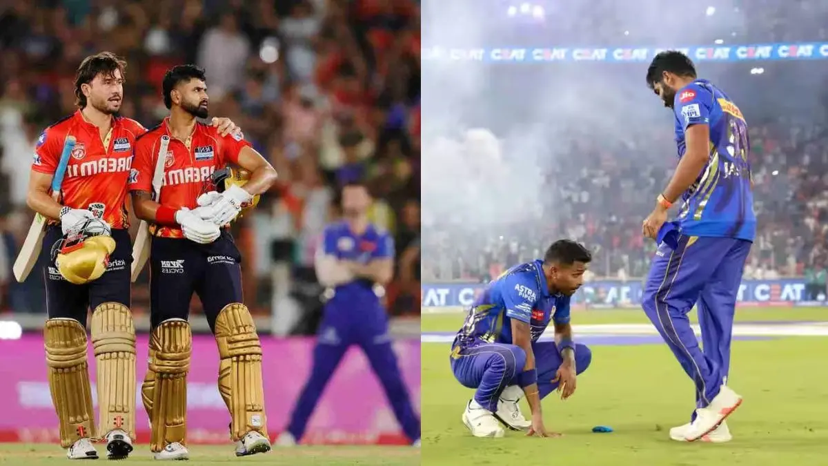 Shreyas iyer heroic inning help Punjab kings to shatter Mumbai Indians big record mi vs pbks qualifier 2