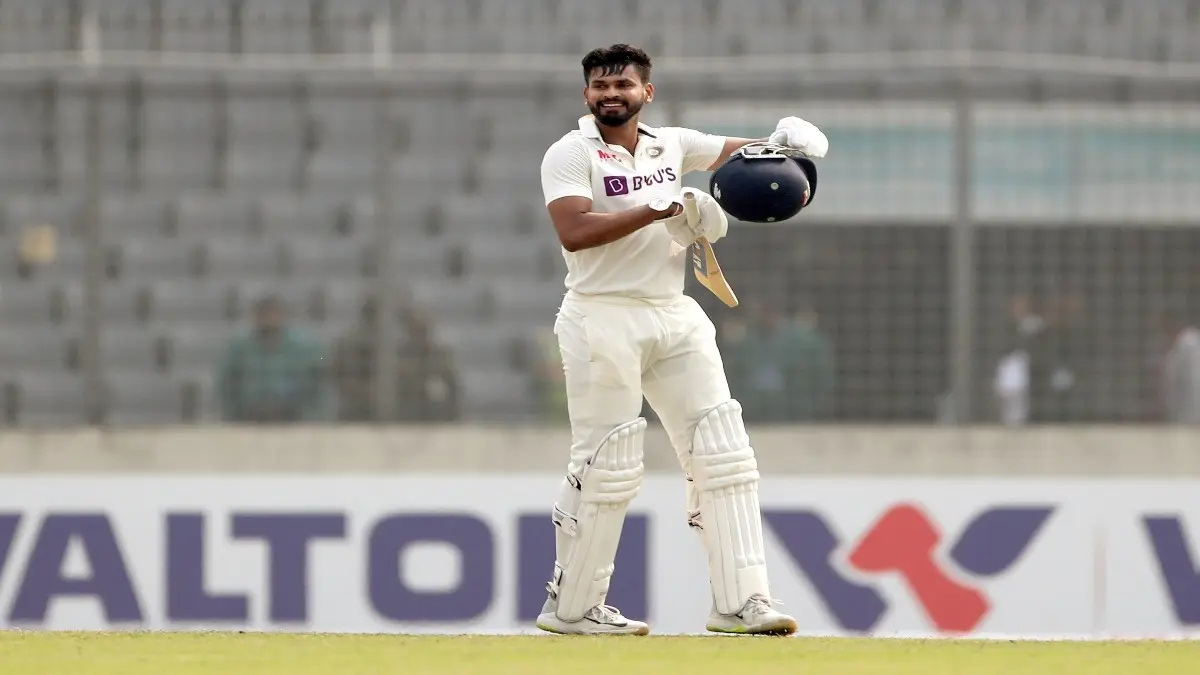 Shreyas Iyer in action for India against Bangladesh