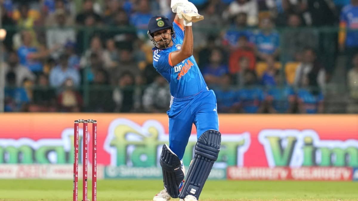 Shreyas Iyer in action for Team India in T20Is