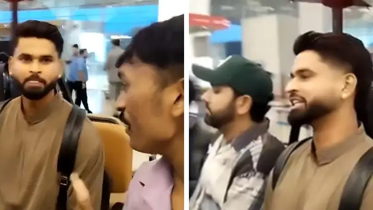 Shreyas Iyer, Rohit Sharma and a fan