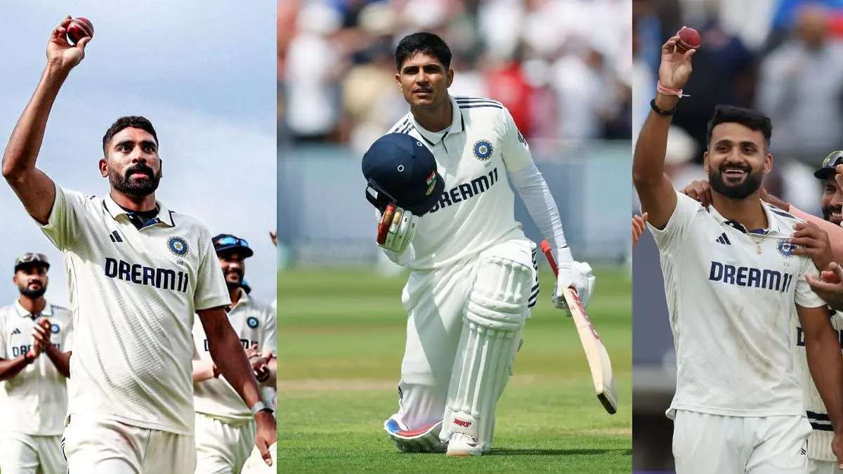 Shubhaman scored a double century Akashdeep and Siraj deadly bowling