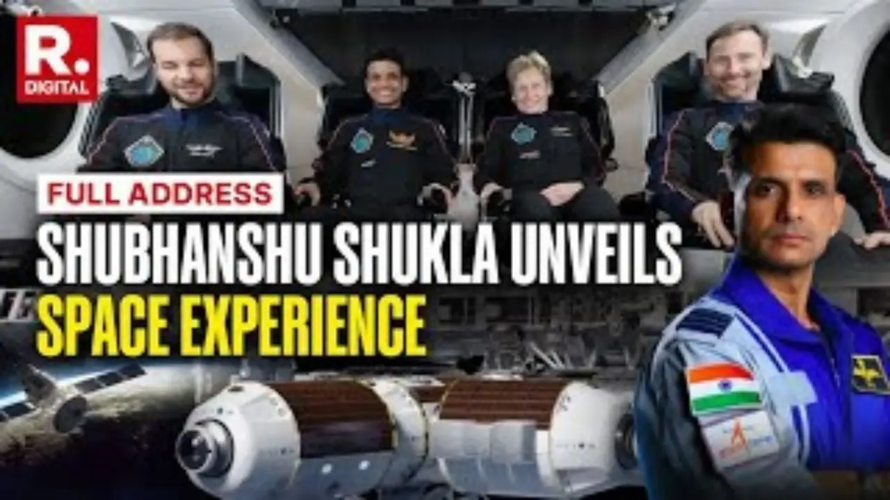 Golden period for our country in space exploration: Group Captain Shubhanshu Shukla lauds world's interest in Indian space mission Shubhanshu Shukla address in Bharat Mandapam