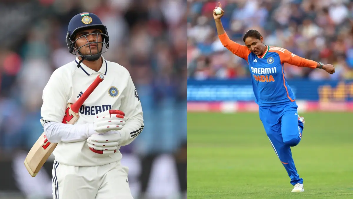 Shubman Gill and Harmanpreet Kaur during IND vs ENG series