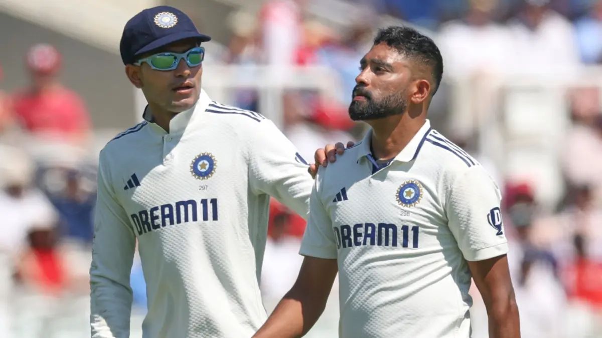 Shubman Gill and Mohammed Siraj during the Lord's Test