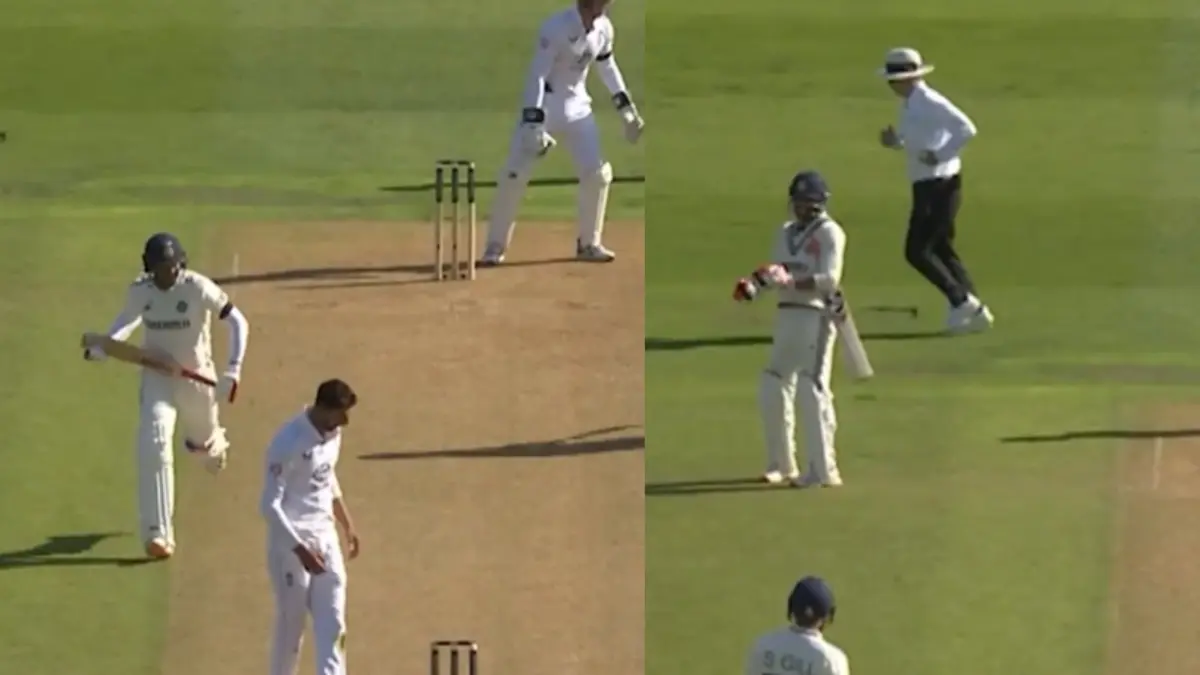 Shubman Gill and Ravindra Jadeja during first day of the Edgbaston Test