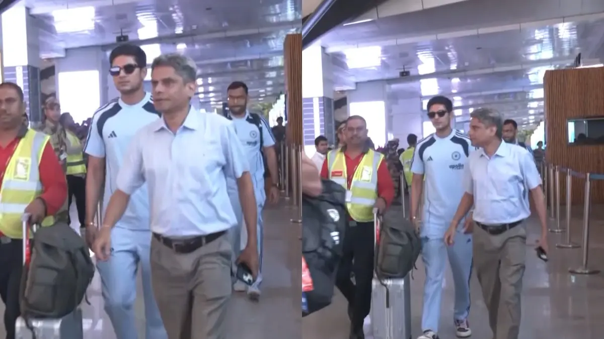 Team India Arrives At Guwahati Ahead Of 2nd Test, Captain Shubman Gill Spotted Without Neck Brace Shubman Gill arrives at Guwahati