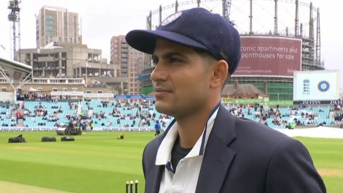 Shubman Gill at the toss