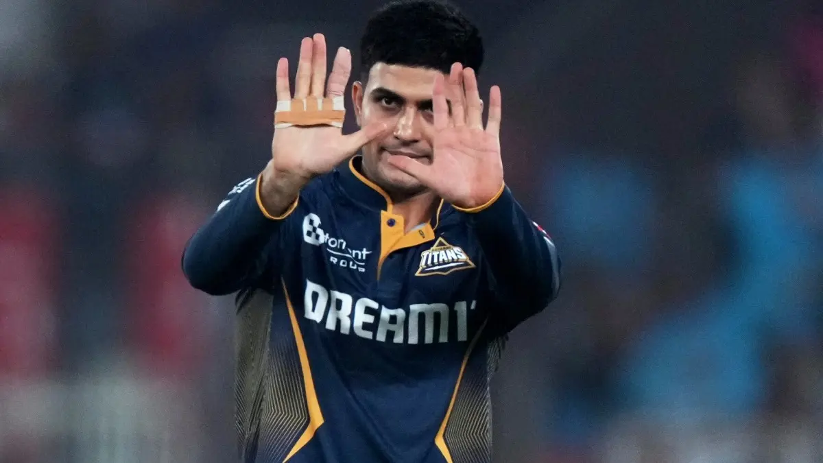 Shubman Gill during the Gujarat Titans vs Mumbai Indians IPL 2025 match