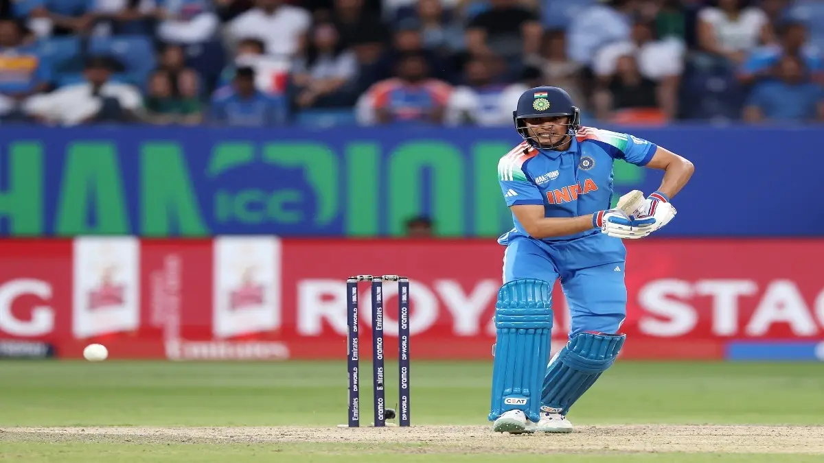 Shubman Gill in action for India