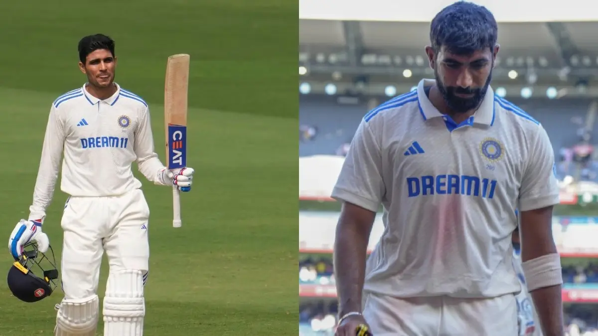 Jasprit Bumrah Injured? India Captain Shubman Gill Reveals Why Pace Spearhead Did Not Bowl With New Ball in 1st Test at Headingley Shubman Gill (L), Jasprit Bumrah (R)