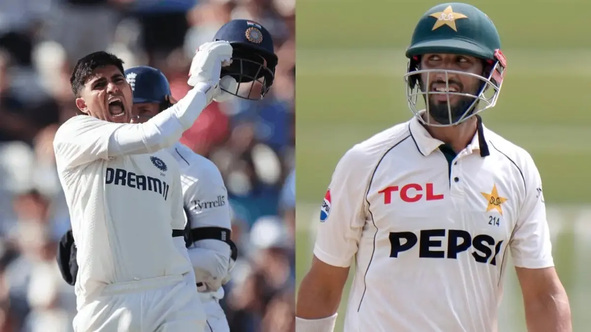 India vs Pakistan in ICC WTC 2025-27 Final? Aakash Chopra Makes Sensational Prediction on Future of Arch-Rivals Shubman Gill (L), Shan Masood (R)