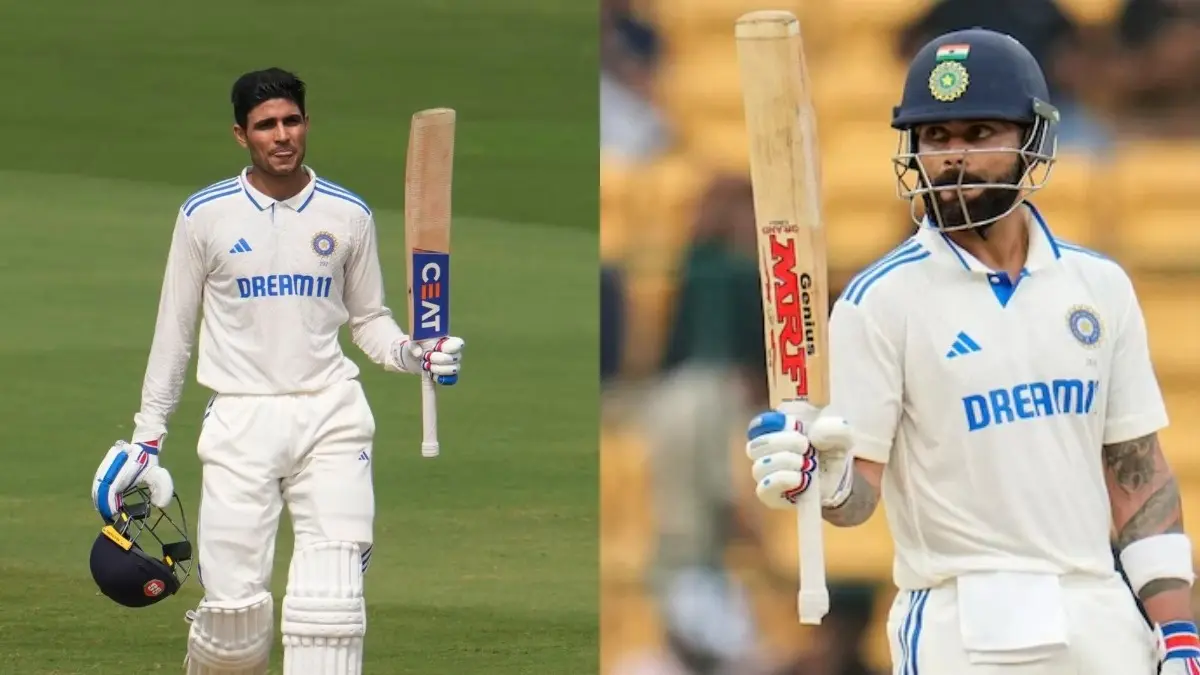 Shubman Gill (L), Virat Kohli (R)