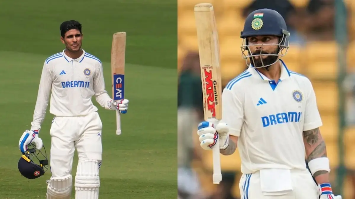 Shubman Gill (L), Virat Kohli (R)