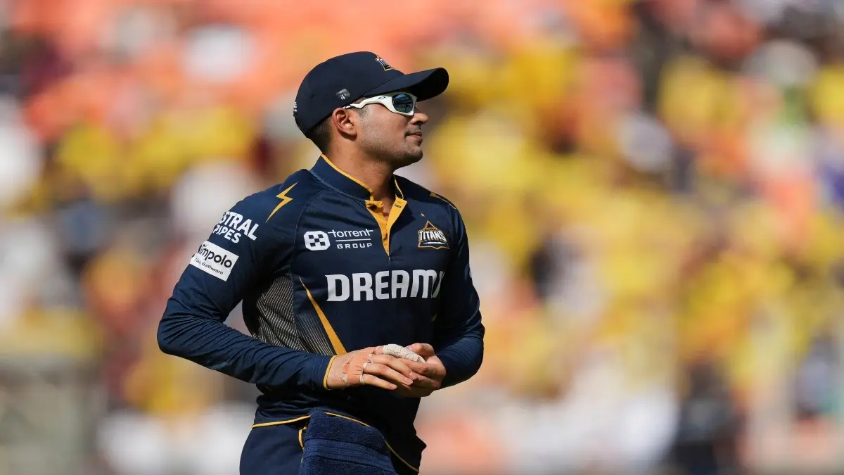 Shubman Gill reacts during CSK vs GT IPL 2025 game