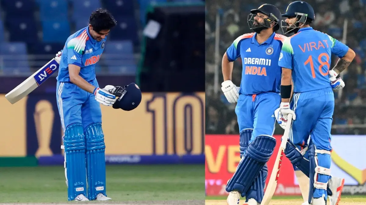 Shubman Gill, Rohit Sharma, and Virat Kohli