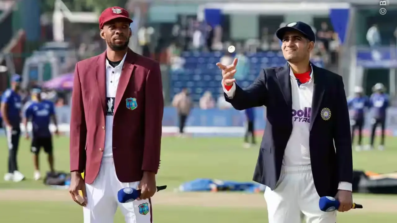 Shubman gill win the toss for the first time in test cricket Gautam Gambhir bumrah reaction viral ind vs wi