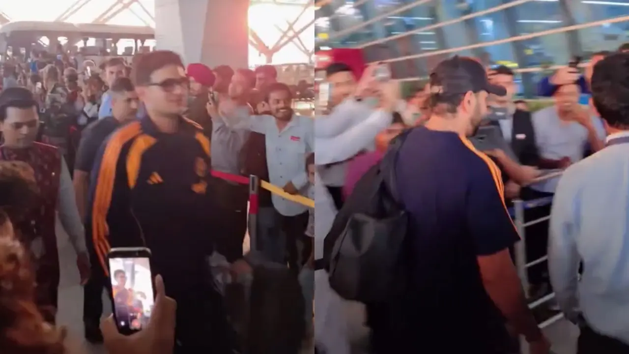 shubman gill wins heart as Rohit sharma lead team india at delhi airport departs to australia