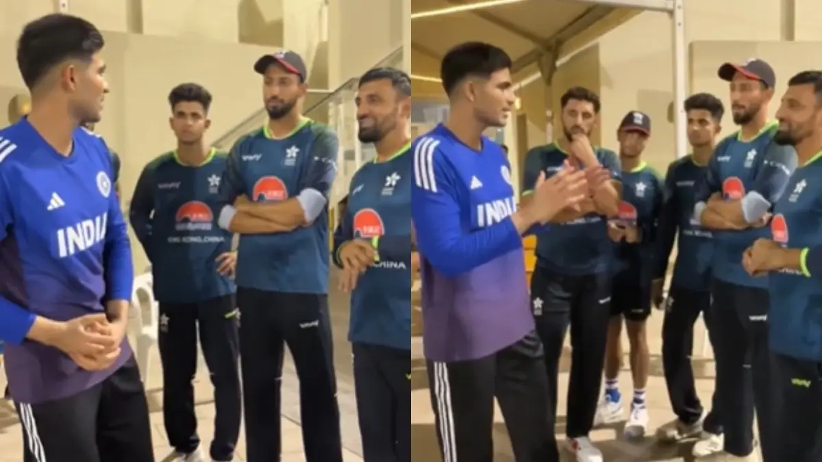 WATCH | Shubman Gill Wins Hearts With Good Gesture; Gives Batting Tips to Team Hong Kong, China During Asia Cup 2025 Shubman Gill with Hong Kong players