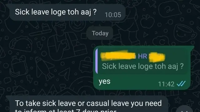 How to Know if I Am Going to Be Sick in Next 7 Days? Viral Sick Leave Policy Sparks Online Debate Sick Leave Post Viral