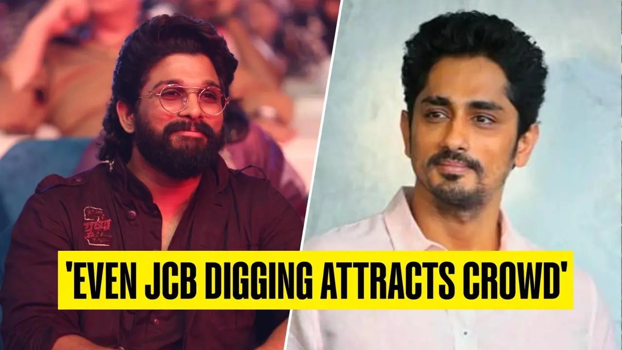 Siddharth mocks Pushpa 2 patna event