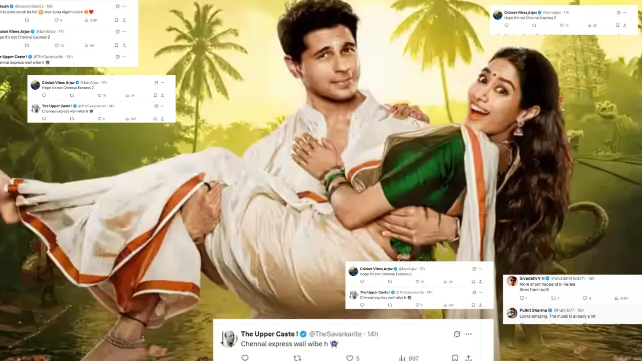 ‘Chennai Express 2.0?’: Sidharth Malhotra-Janhvi Kapoor's Param Sundari Teaser Triggers Mixed Reactions, Fans Claim Familiar AR Rahman Tune Used Sidharth-Janhvi's Param Sundari Teaser Drops, But Fans Get Major Chennai Express Deja Vu