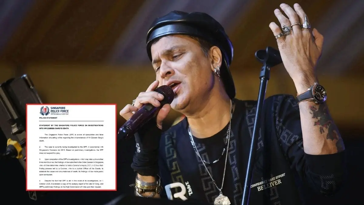 Singapore Police statement on Zubeen Garg’s death investigation