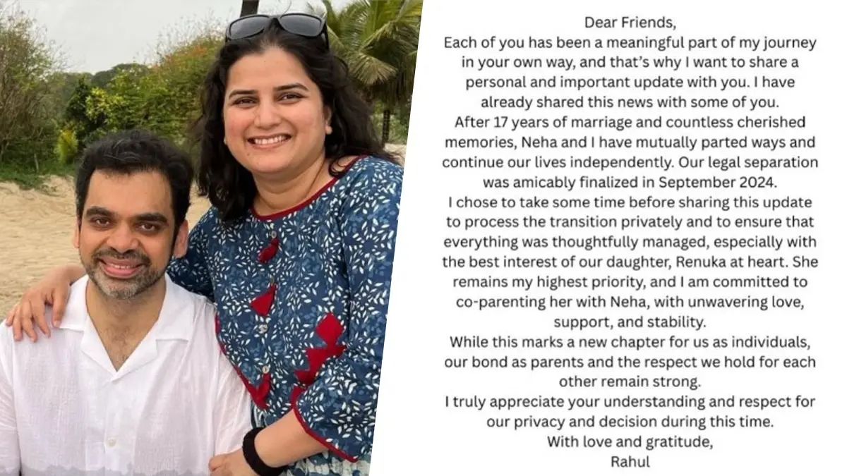 Singer-actor Rahul Deshpande Announces Separation From Wife Neha After 17 Years Of Marriage Singer Rahul Deshpande, Wife Neha Part Ways