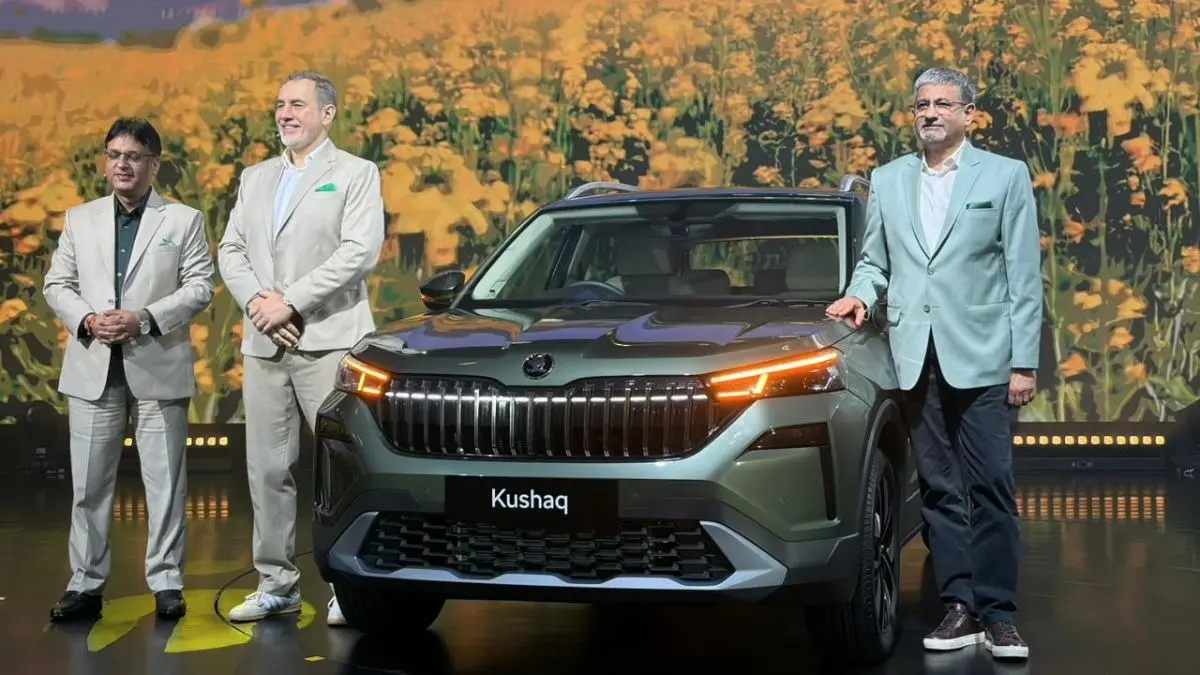 Skoda Kushaq Facelift Unveiled in India, Rivals Hyundai Creta, Maruti Suzuki Victoris skoda kushaq