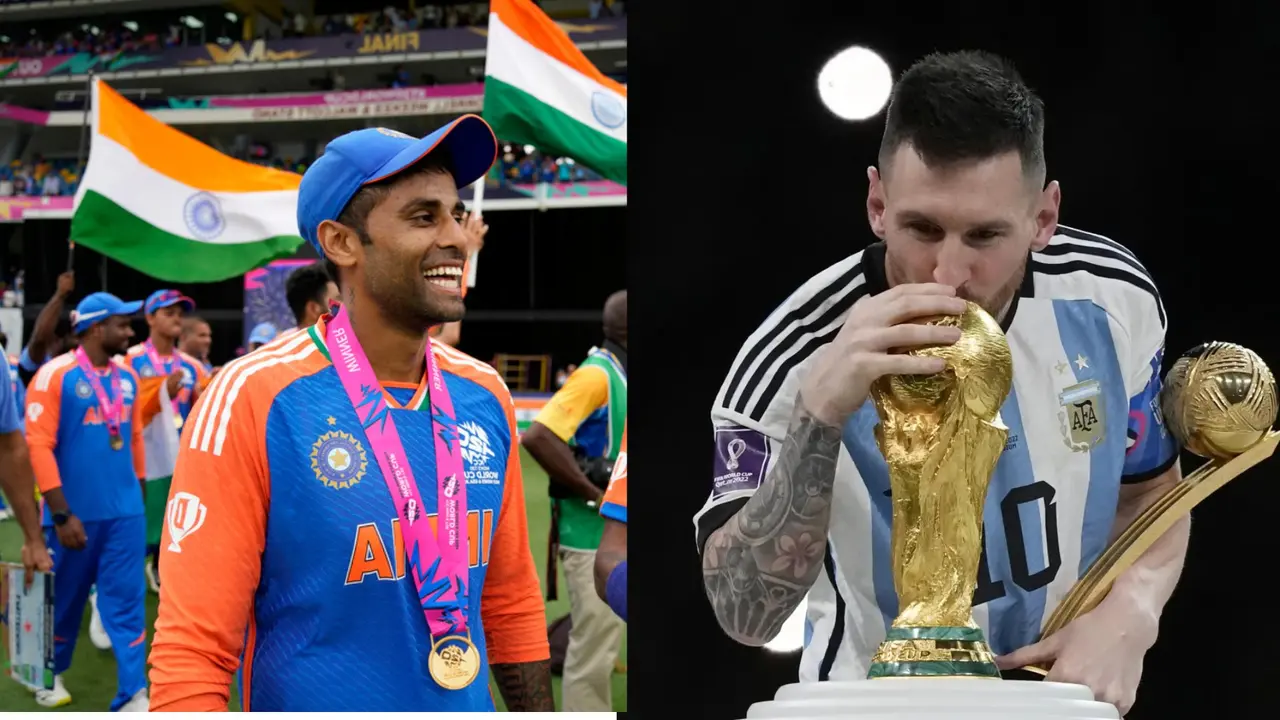 Suryakumar Yadav recreates Messi celebration