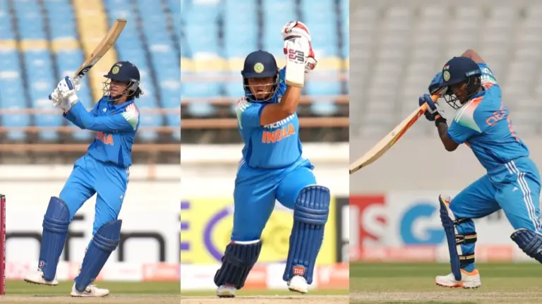 Smriti Mandhana, Richa Ghosh, Deepti Sharma