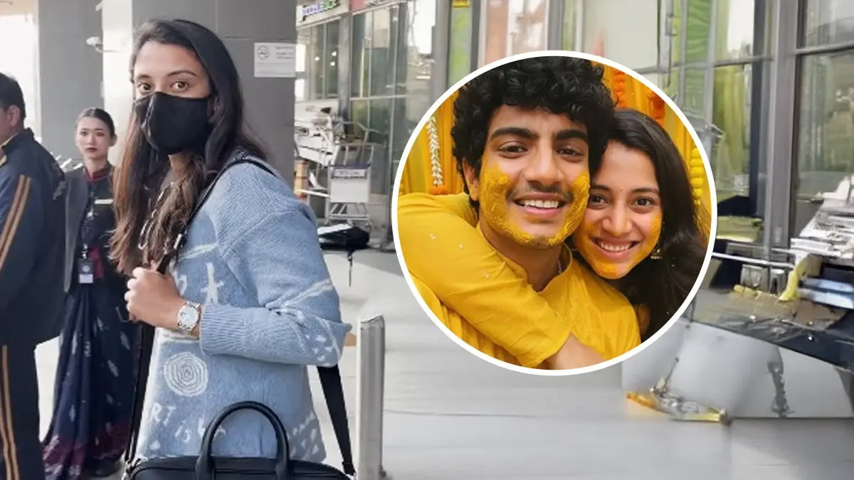 Smriti Mandhana snapped at airport.