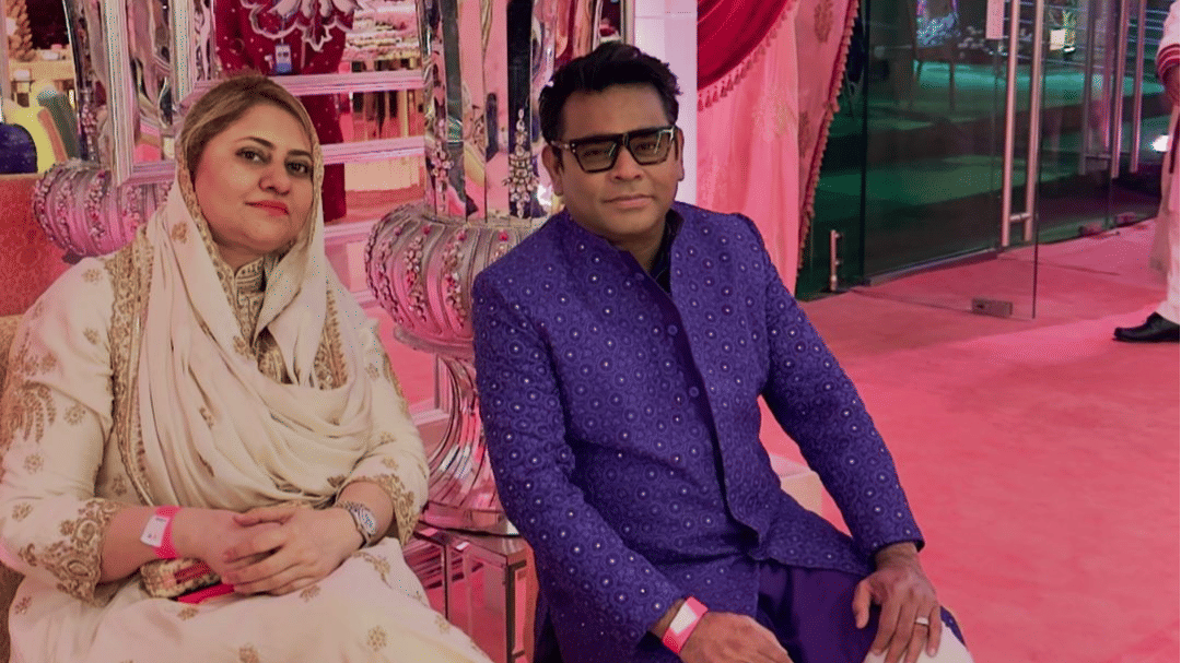 AR Rahman and his wife Saira 