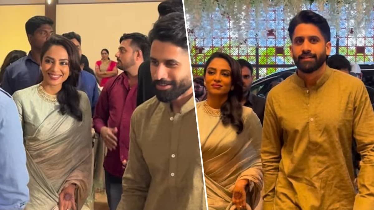 Sobhita Dhulipala and Naga Chaitanya get snapped at ant event 